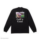 長袖 ミッドネック パフォーマンス Tシャツ SESAME STREET セサミストリート Golf is Good ブラック | ゴルフ