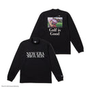 長袖 ミッドネック パフォーマンス Tシャツ SESAME STREET セサミストリート Golf is Good ブラック | ゴルフ