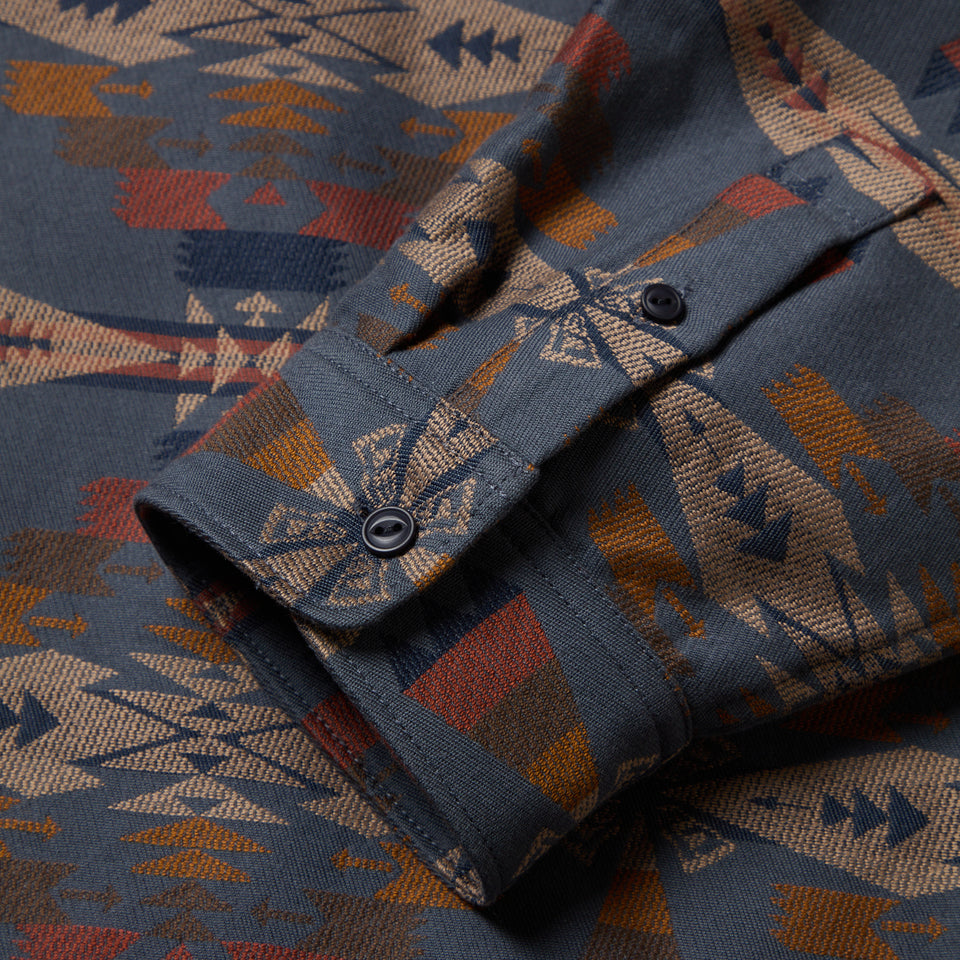 長袖 オーバーサイズド シャツ Pendleton ネイビー