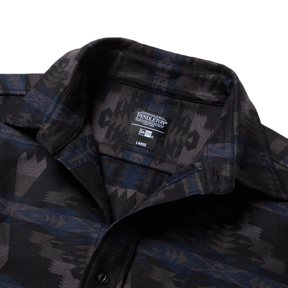 長袖 オーバーサイズド シャツ Pendleton ブラック