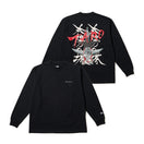 長袖 オーバーサイズド コットン Tシャツ TARO OKAMOTO 岡本太郎 太陽の塔 ブラック