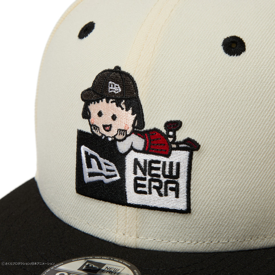 キッズ Youth 9FIFTY ちびまる子ちゃん ボックスロゴ まる子 クロームホワイト ブラックバイザー | NEW ERA ニューエラ公式オンラインストア
