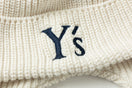 ニットトラッパー Y's FW25 アイボリー × ネイビー