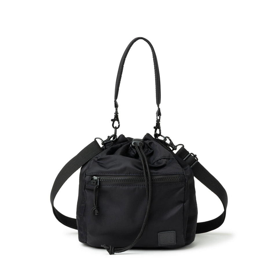2WAY ドローストリング ポーチ 3L Y's FW25 ナイロンツイル ブラック