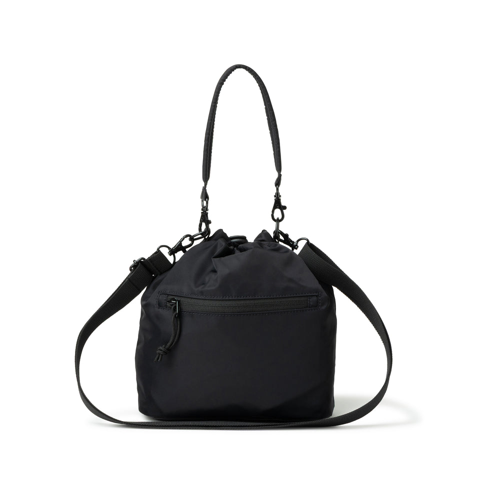 2WAY ドローストリング ポーチ 3L Y's FW25 ナイロンツイル ブラック