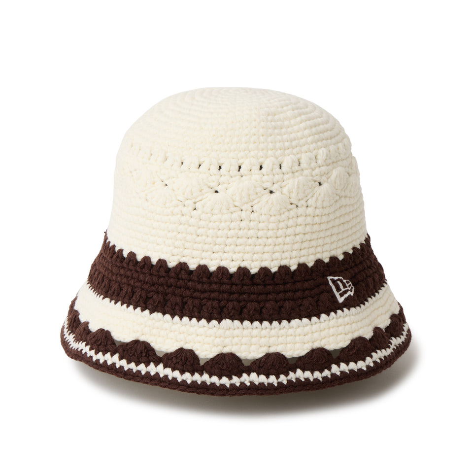 クロシェ ニットバケット Crochet Knit Border クローム/バーントウッド | NEW ERA ニューエラ公式オンラインストア