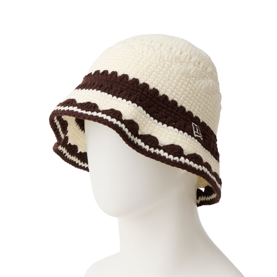 クロシェ ニットバケット Crochet Knit Border クローム/バーントウッド | NEW ERA ニューエラ公式オンラインストア