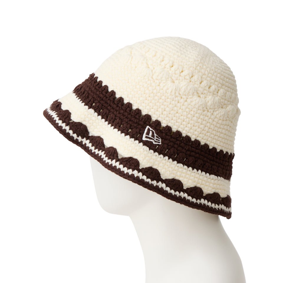 クロシェ ニットバケット Crochet Knit Border クローム/バーントウッド | NEW ERA ニューエラ公式オンラインストア