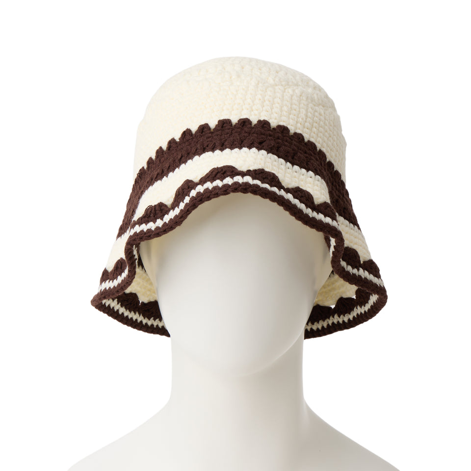 クロシェ ニットバケット Crochet Knit Border クローム/バーントウッド | NEW ERA ニューエラ公式オンラインストア