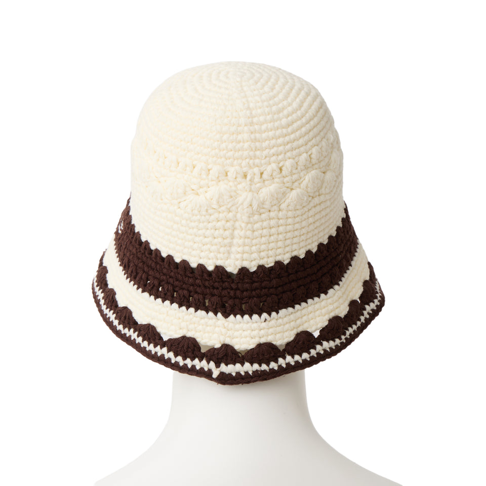 クロシェ ニットバケット Crochet Knit Border クローム/バーントウッド | NEW ERA ニューエラ公式オンラインストア
