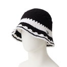 クロシェ ニットバケット Crochet Knit Border ブラック/ホワイト | NEW ERA ニューエラ公式オンラインストア