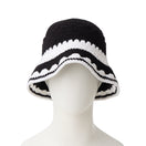 クロシェ ニットバケット Crochet Knit Border ブラック/ホワイト | NEW ERA ニューエラ公式オンラインストア