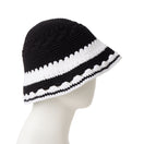 クロシェ ニットバケット Crochet Knit Border ブラック/ホワイト | NEW ERA ニューエラ公式オンラインストア