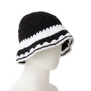 クロシェ ニットバケット Crochet Knit Border ブラック/ホワイト | NEW ERA ニューエラ公式オンラインストア