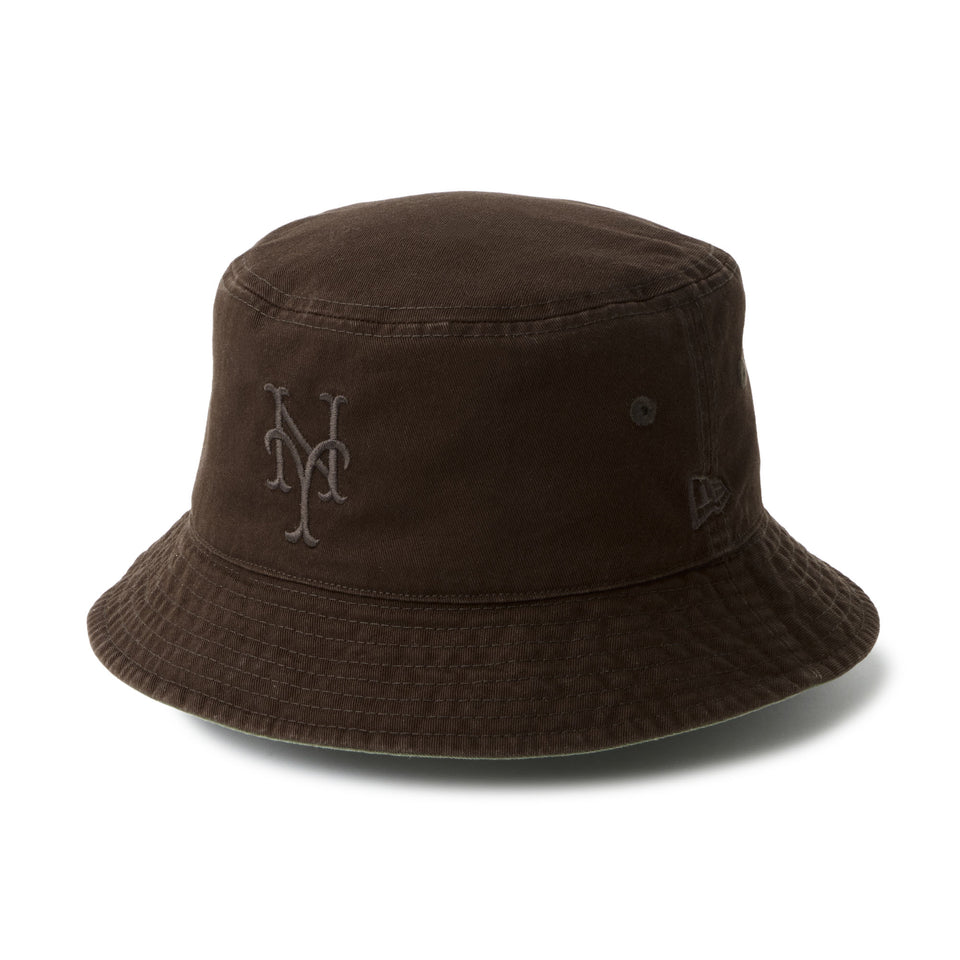 バケット01 MLB Bucket Hat リバーシブル Reversible ニューヨーク・メッツ バーントウッド/ニューオリーブ | NEW ERA ニューエラ公式オンラインストア