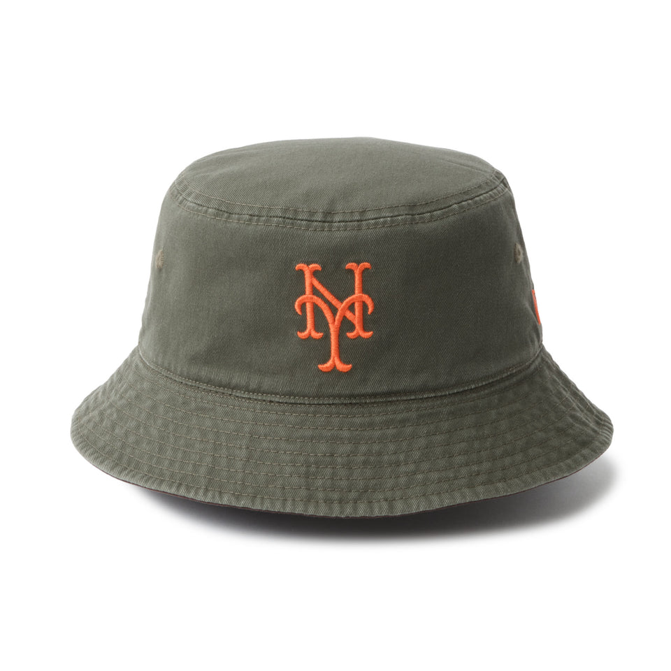 バケット01 MLB Bucket Hat リバーシブル Reversible ニューヨーク・メッツ バーントウッド/ニューオリーブ | NEW ERA ニューエラ公式オンラインストア