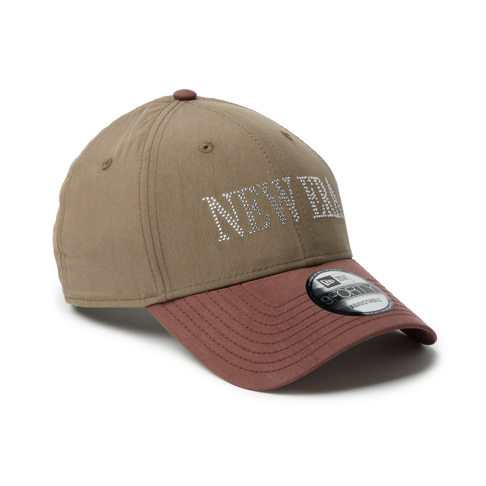 9FORTY クロスストラップ NEW ERA Rhinestone モス/ブラウン | NEW ERA ニューエラ公式オンラインストア
