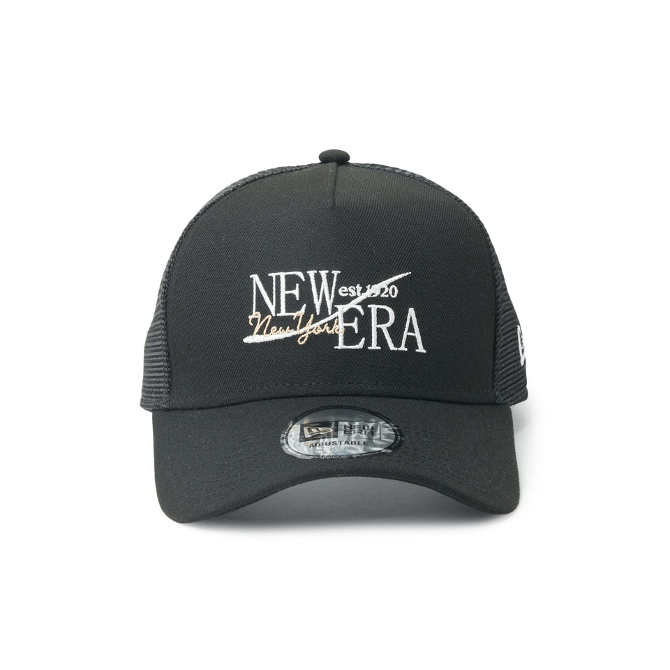 9FORTY A-Frame　トラッカー Wind Logo ブラック 26SS | NEW ERA ニューエラ公式オンラインストア
