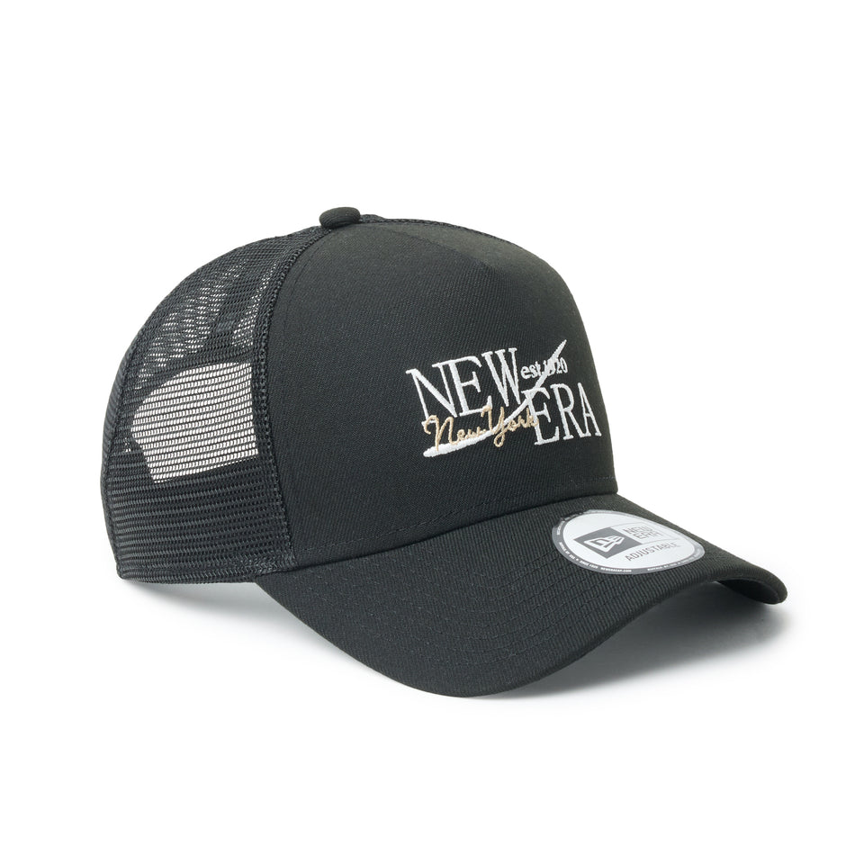 9FORTY A-Frame　トラッカー Wind Logo ブラック 26SS | NEW ERA ニューエラ公式オンラインストア