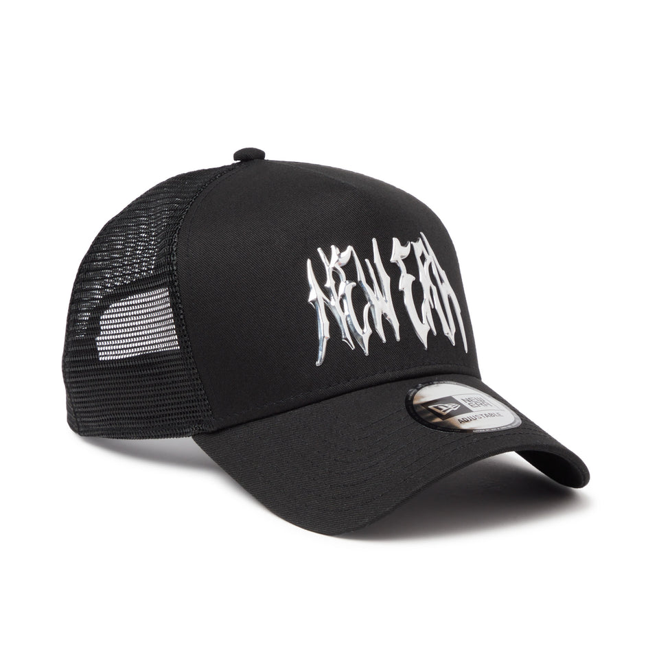 9FORTY A-Frame トラッカー スラッシュロゴ TPU ブラック | NEW ERA ニューエラ公式オンラインストア