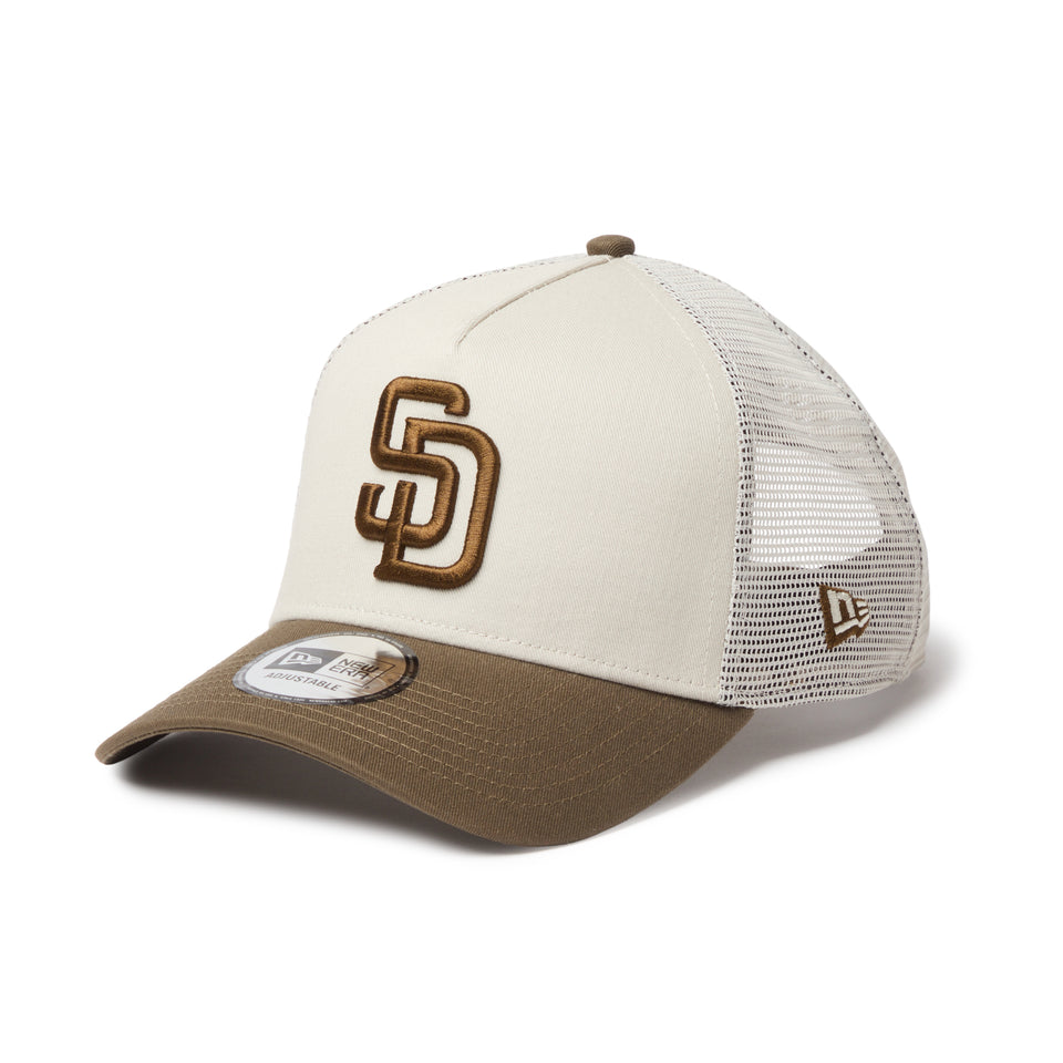 9FORTY A-Frame トラッカー サンディエゴ・パドレス MLB Side Patch ストーン/モス | NEW ERA ニューエラ公式オンラインストア