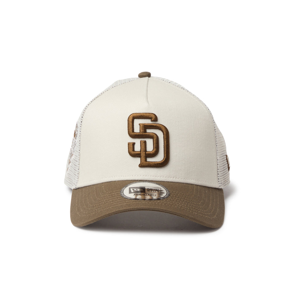 9FORTY A-Frame トラッカー サンディエゴ・パドレス MLB Side Patch ストーン/モス | NEW ERA ニューエラ公式オンラインストア