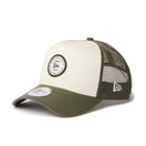 9FORTY A-Frame トラッカー Round Patch クロームホワイト/ニューオリーブ | NEW ERA ニューエラ公式オンラインストア