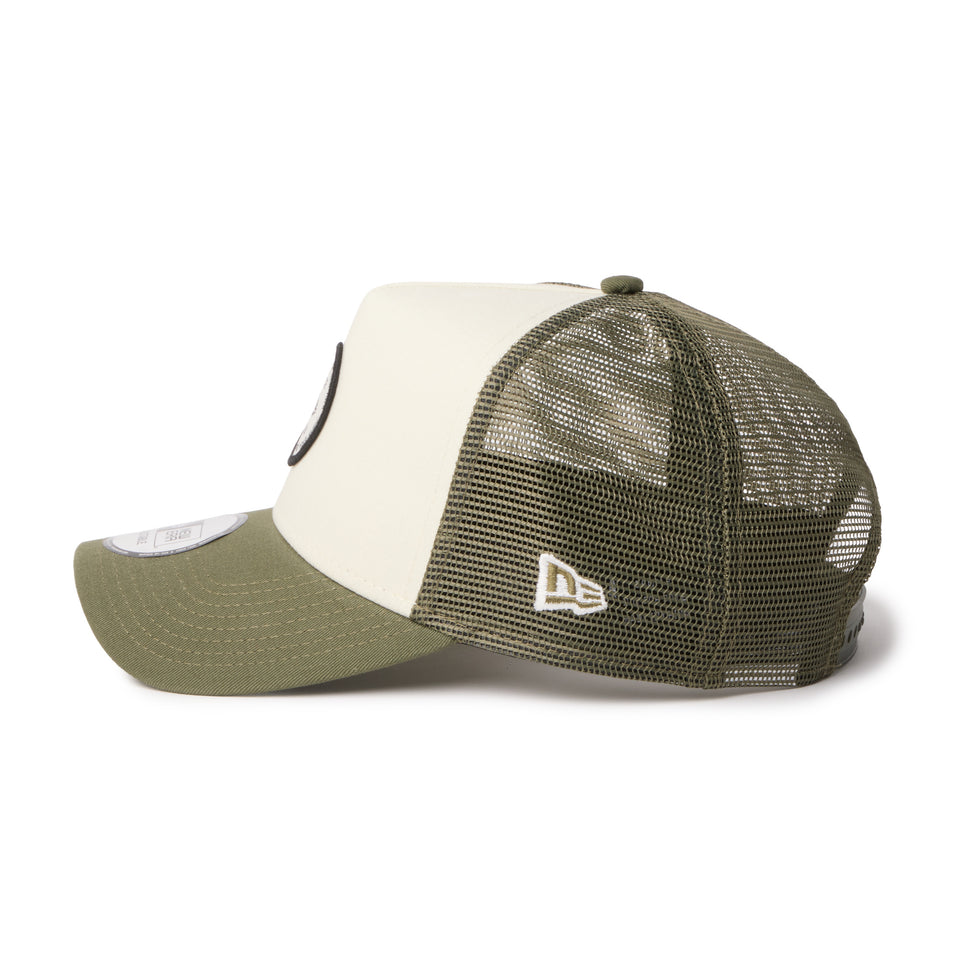 9FORTY A-Frame トラッカー Round Patch クロームホワイト/ニューオリーブ | NEW ERA ニューエラ公式オンラインストア