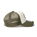9FORTY A-Frame トラッカー Round Patch クロームホワイト/ニューオリーブ | NEW ERA ニューエラ公式オンラインストア