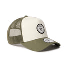 9FORTY A-Frame トラッカー Round Patch クロームホワイト/ニューオリーブ | NEW ERA ニューエラ公式オンラインストア