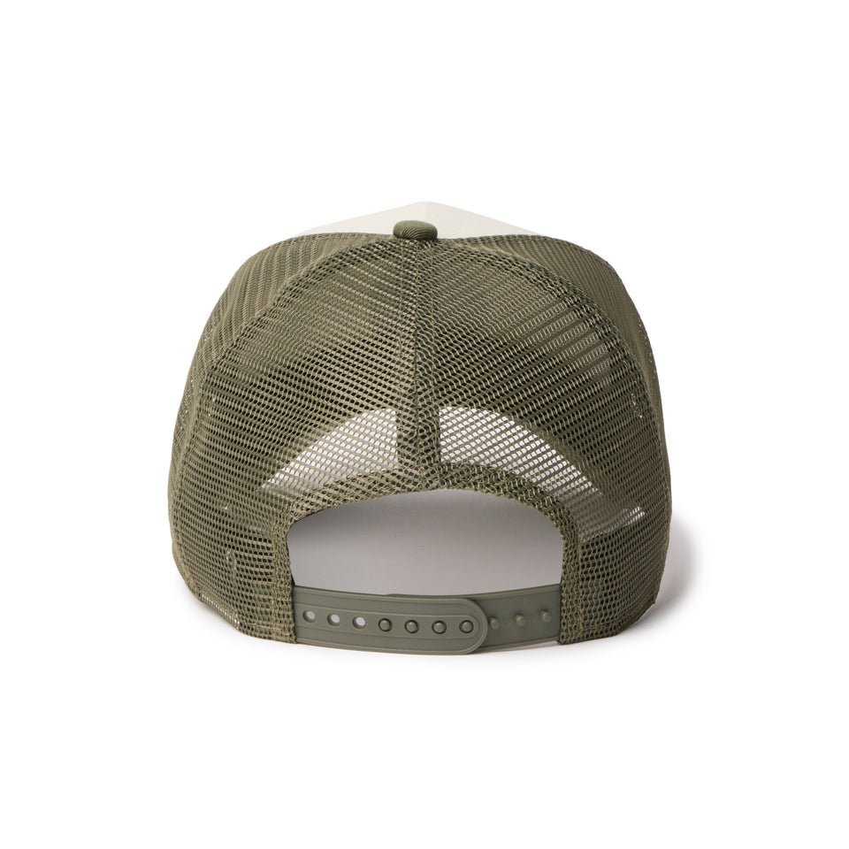 9FORTY A-Frame トラッカー Round Patch クロームホワイト/ニューオリーブ | NEW ERA ニューエラ公式オンラインストア