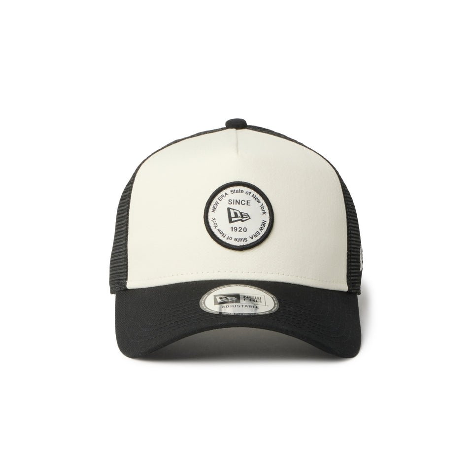 9FORTY A-Frame トラッカー Round Patch クロームホワイト/ブラック | NEW ERA ニューエラ公式オンラインストア
