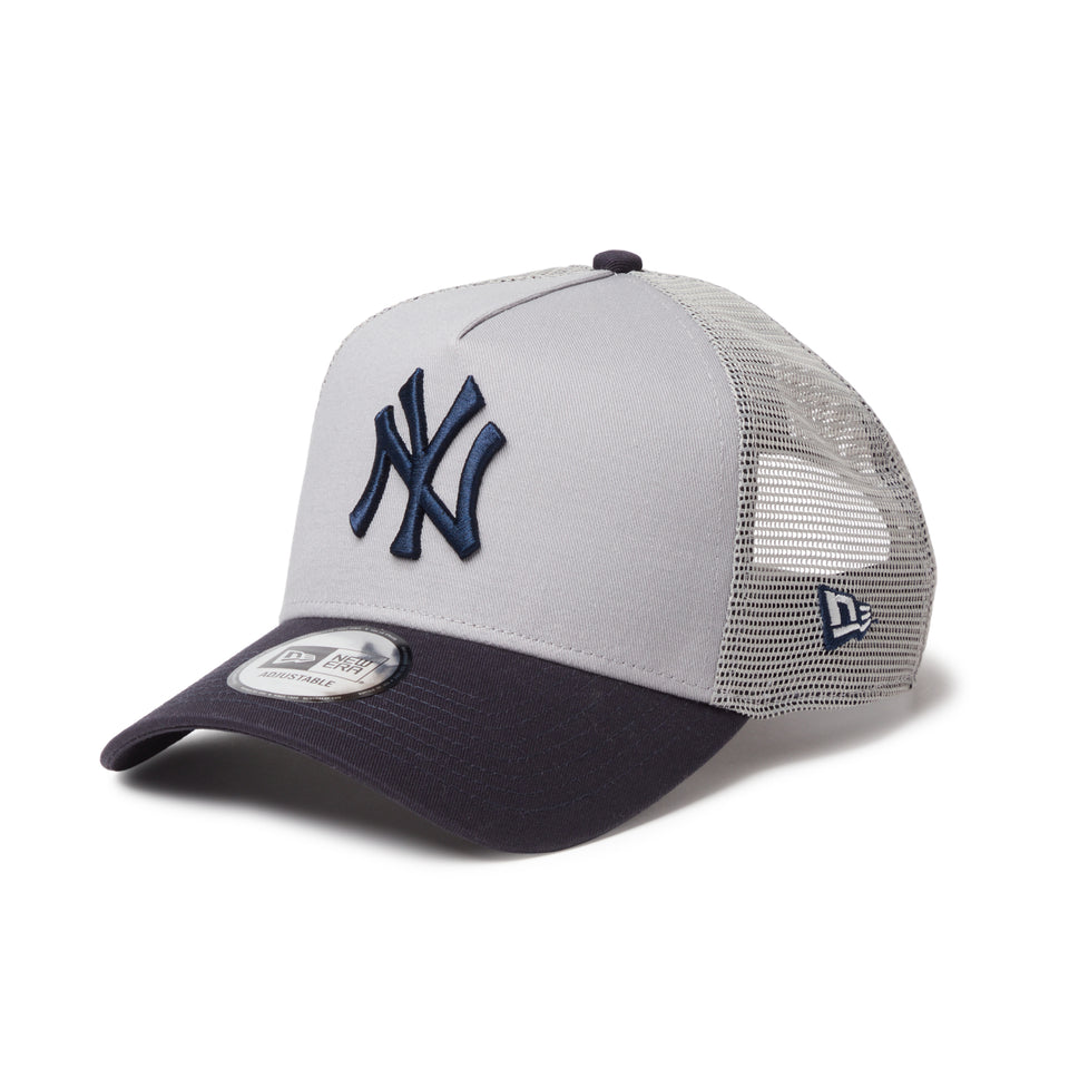 9FORTY A-Frame トラッカー ニューヨーク・ヤンキース MLB Side Patch グレー/ネイビー | NEW ERA ニューエラ公式オンラインストア