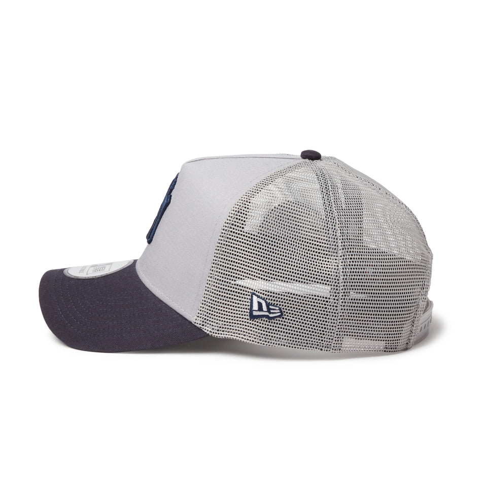 9FORTY A-Frame トラッカー ニューヨーク・ヤンキース MLB Side Patch グレー/ネイビー | NEW ERA ニューエラ公式オンラインストア
