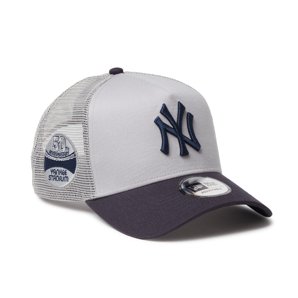 9FORTY A-Frame トラッカー ニューヨーク・ヤンキース MLB Side Patch グレー/ネイビー | NEW ERA ニューエラ公式オンラインストア