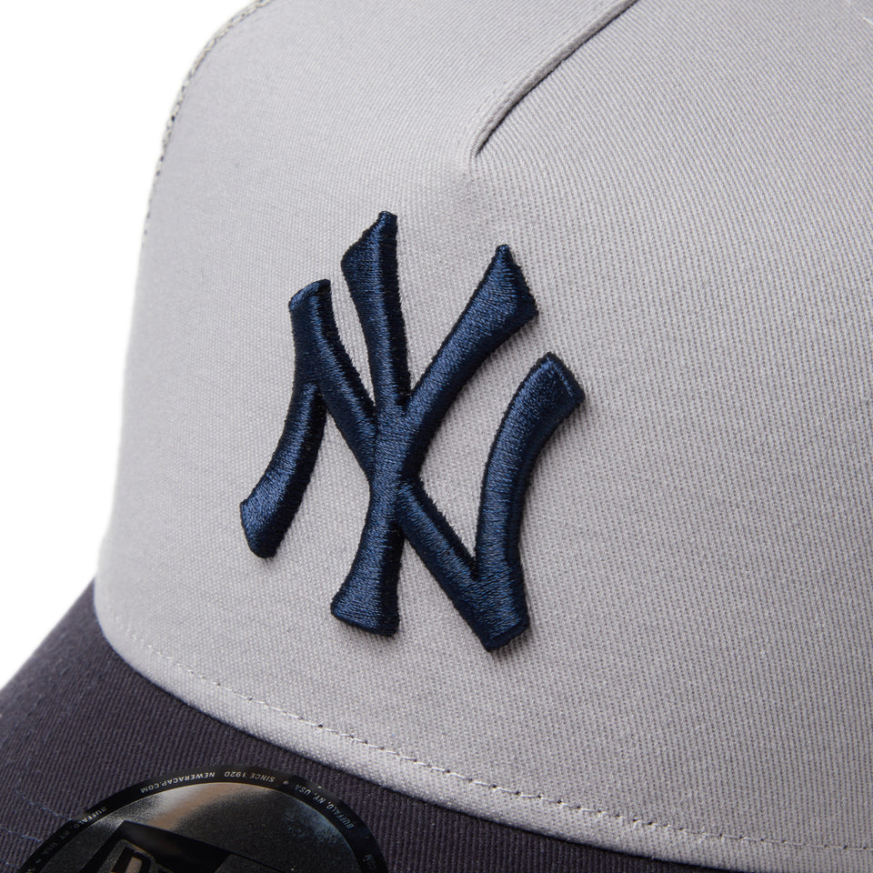 9FORTY A-Frame トラッカー ニューヨーク・ヤンキース MLB Side Patch グレー/ネイビー | NEW ERA ニューエラ公式オンラインストア