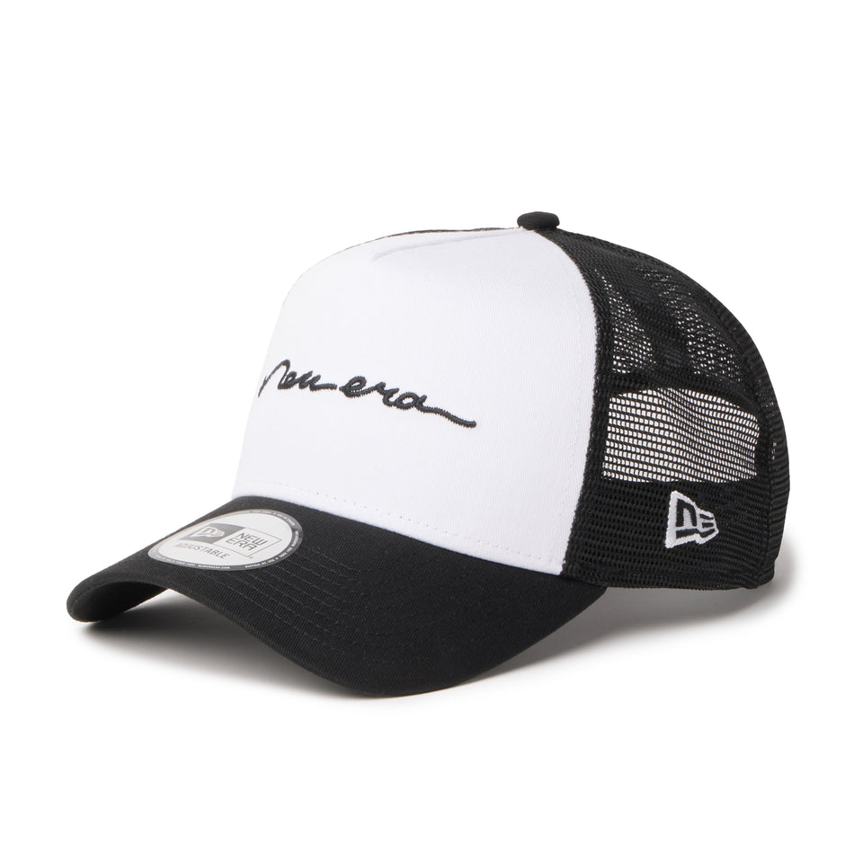 9FORTY A-Frame トラッカー Handwritten Logo Logo ホワイト/ブラック | NEW ERA ニューエラ公式オンラインストア