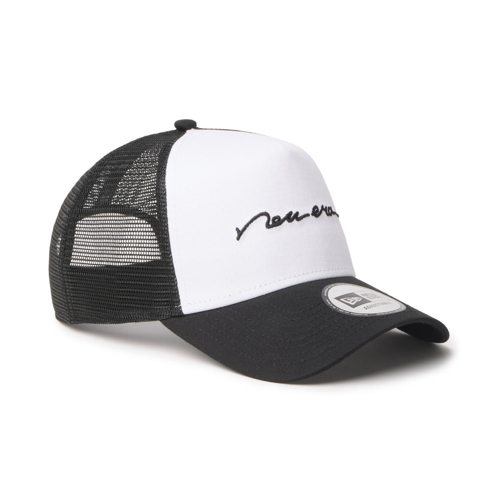 9FORTY A-Frame トラッカー Handwritten Logo Logo ホワイト/ブラック | NEW ERA ニューエラ公式オンラインストア