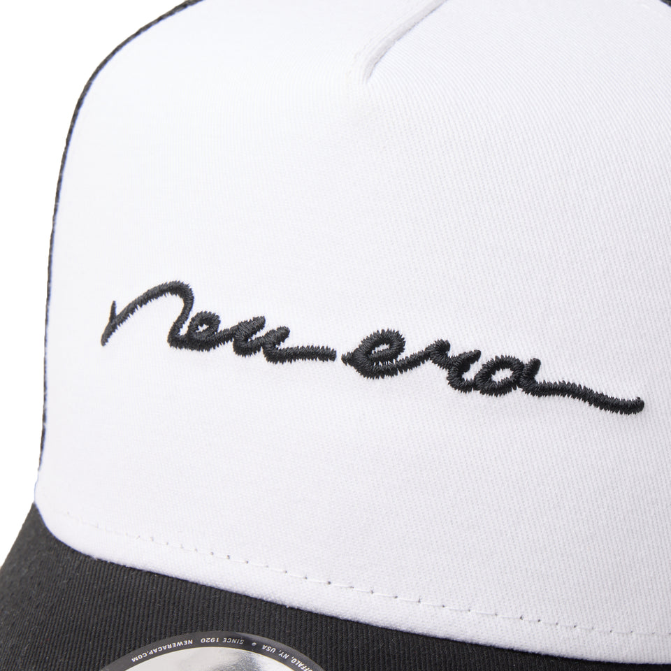 9FORTY A-Frame トラッカー Handwritten Logo Logo ホワイト/ブラック | NEW ERA ニューエラ公式オンラインストア