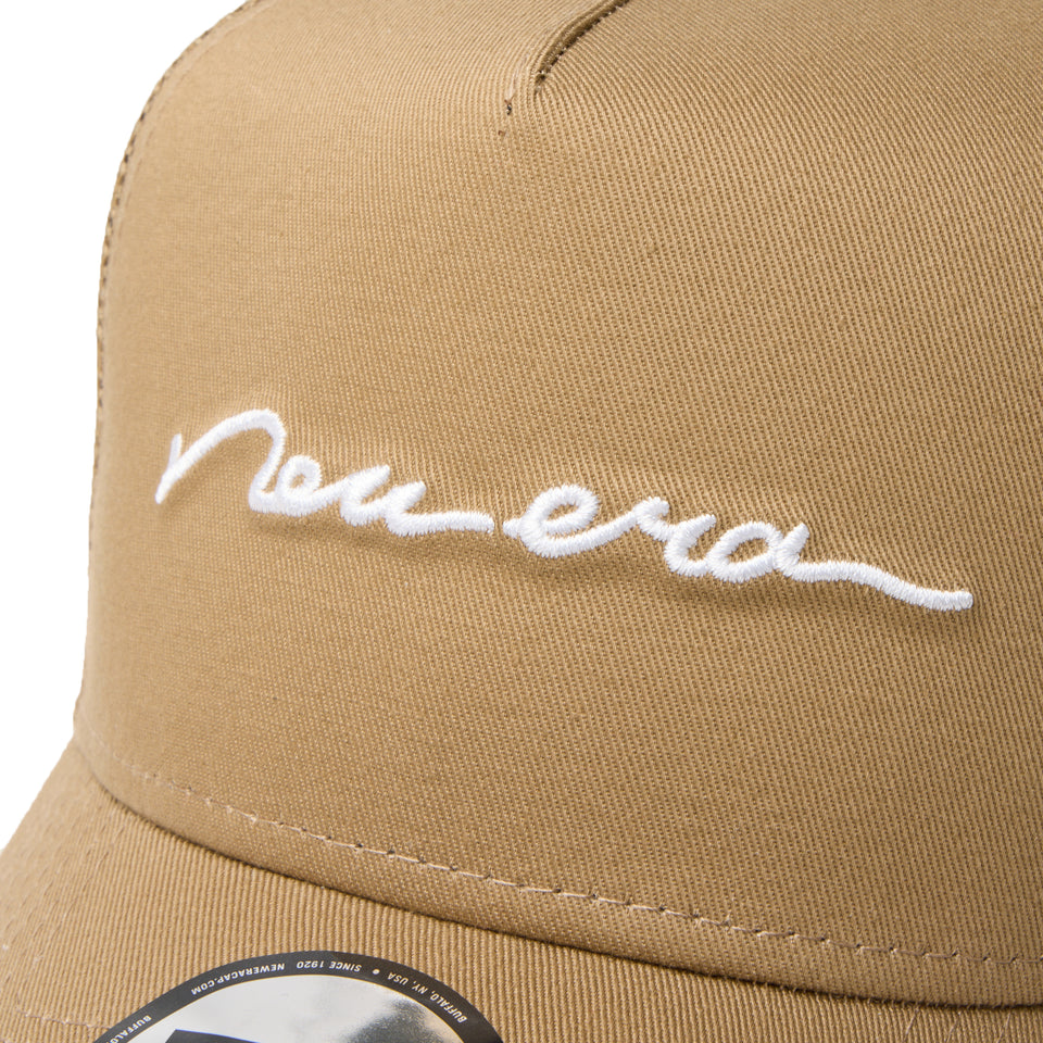 9FORTY A-Frame トラッカー Handwritten Logo Logo カーキ | NEW ERA ニューエラ公式オンラインストア