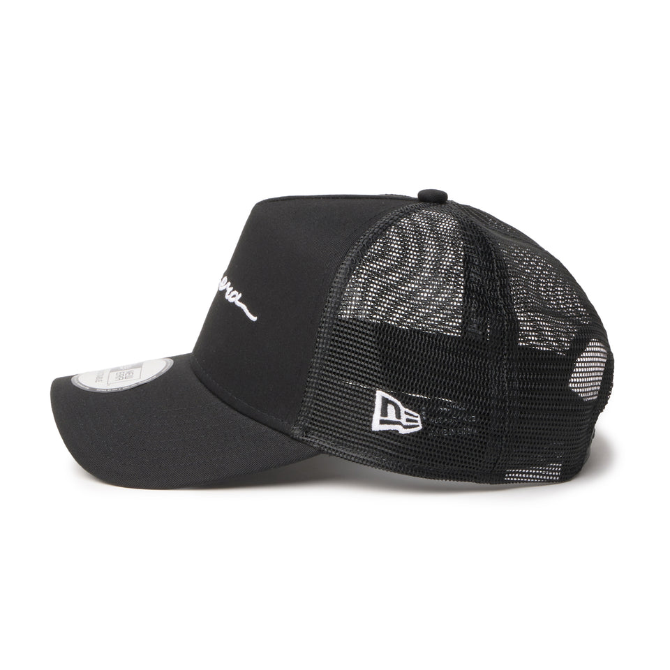 9FORTY A-Frame トラッカー Handwritten Logo Logo ブラック | NEW ERA ニューエラ公式オンラインストア