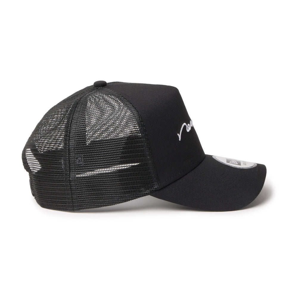 9FORTY A-Frame トラッカー Handwritten Logo Logo ブラック | NEW ERA ニューエラ公式オンラインストア
