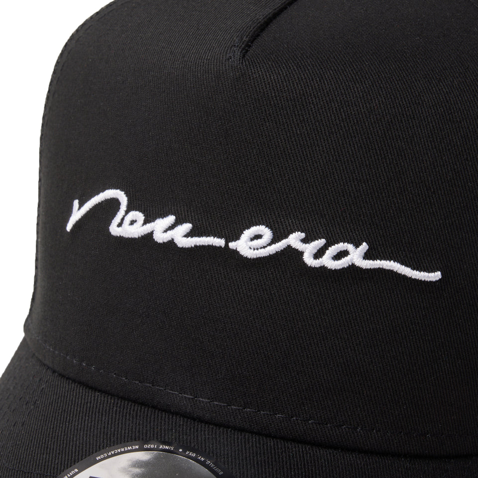 9FORTY A-Frame トラッカー Handwritten Logo Logo ブラック | NEW ERA ニューエラ公式オンラインストア