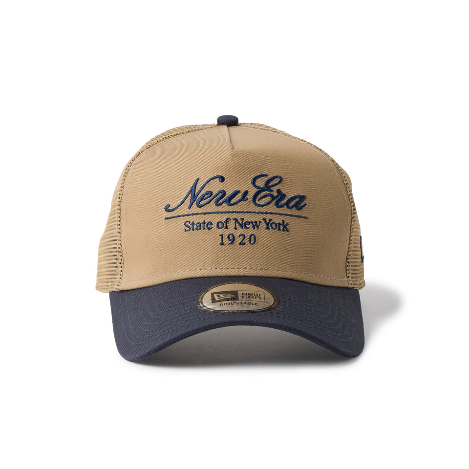 9FORTY A-Frame トラッカー Classic Script カーキ/ネイビー | NEW ERA ニューエラ公式オンラインストア