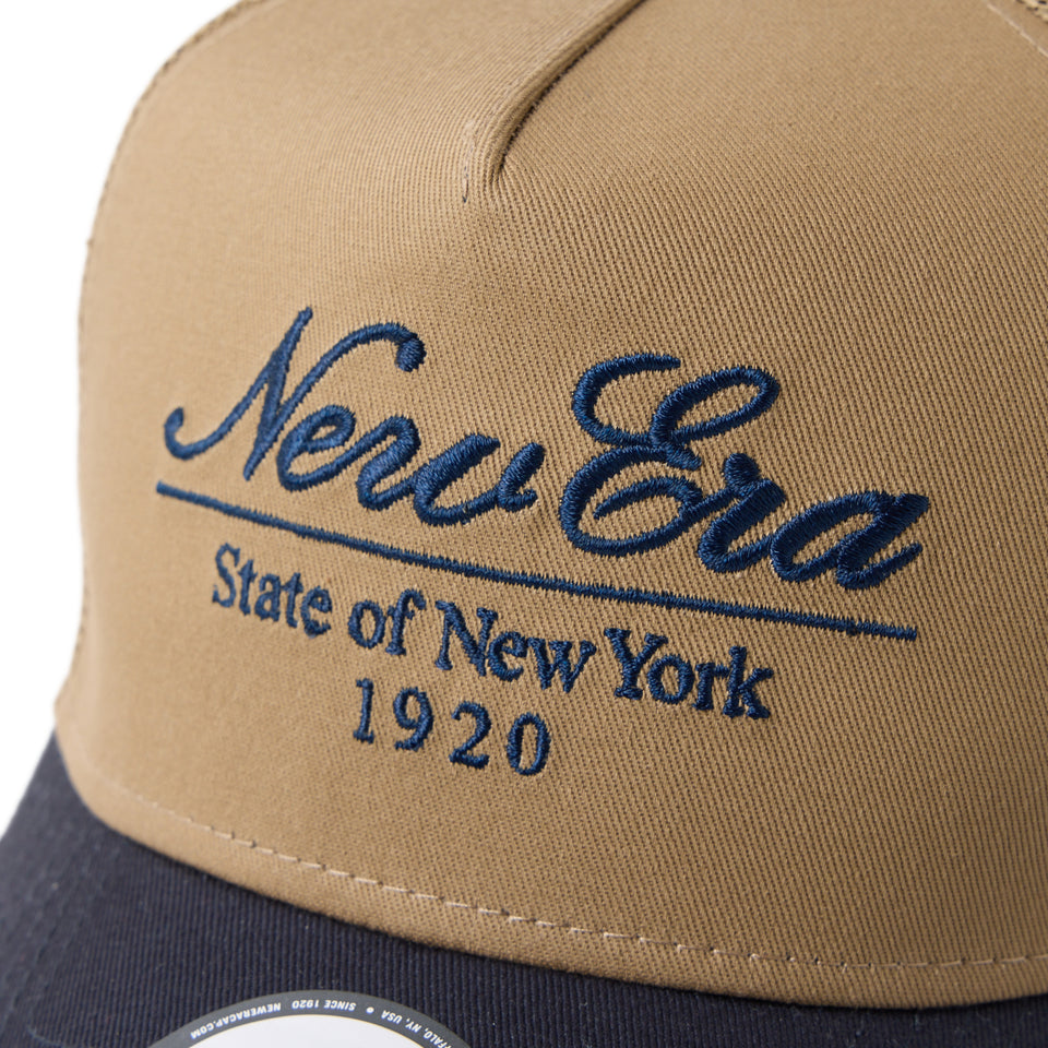 9FORTY A-Frame トラッカー Classic Script カーキ/ネイビー | NEW ERA ニューエラ公式オンラインストア