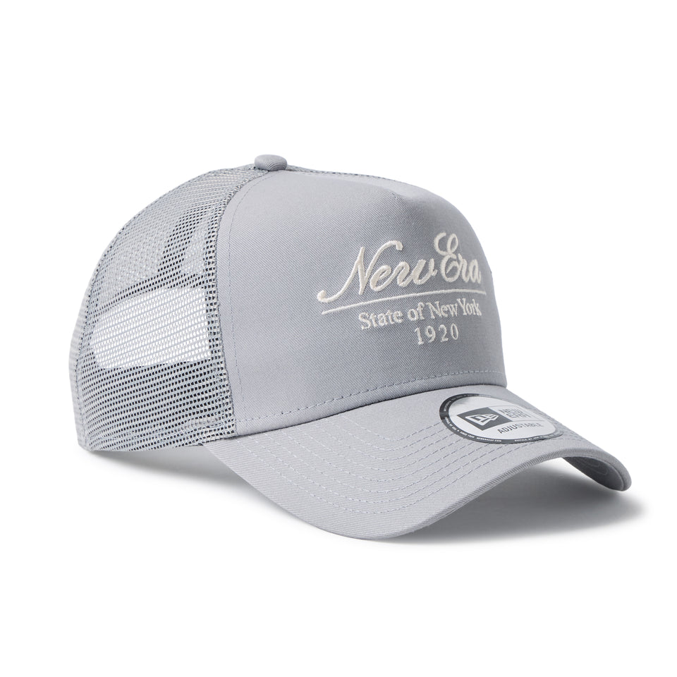 9FORTY A-Frame トラッカー Classic Script グレー | NEW ERA ニューエラ公式オンラインストア