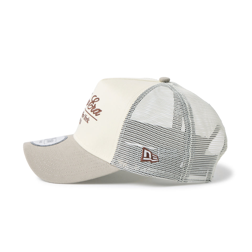 9FORTY A-Frame トラッカー Classic Script クロームホワイト/ペブル | NEW ERA ニューエラ公式オンラインストア