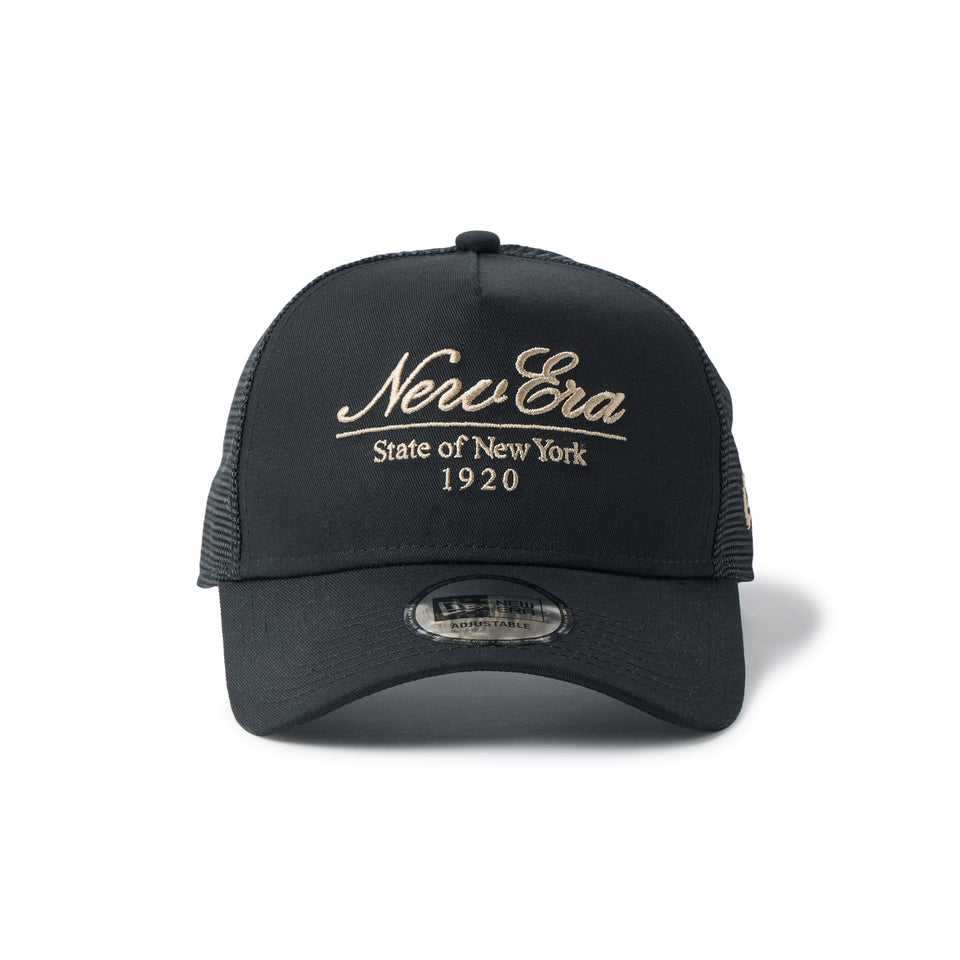 9FORTY A-Frame トラッカー Classic Script ブラック | NEW ERA ニューエラ公式オンラインストア