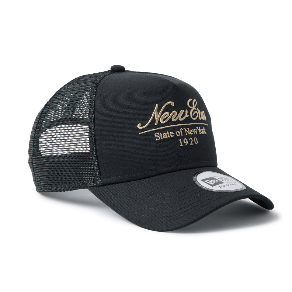 9FORTY A-Frame トラッカー Classic Script ブラック | NEW ERA ニューエラ公式オンラインストア