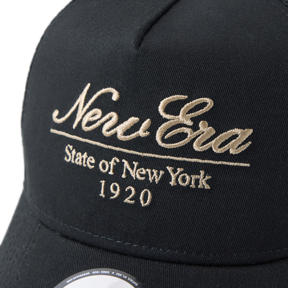 9FORTY A-Frame トラッカー Classic Script ブラック | NEW ERA ニューエラ公式オンラインストア